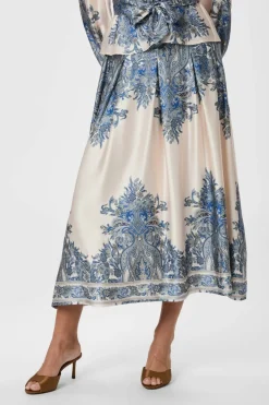 Neo Noir Nederdele<Lenni Paisley Border Skirt 166205