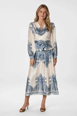 Neo Noir Nederdele<Lenni Paisley Border Skirt 166205