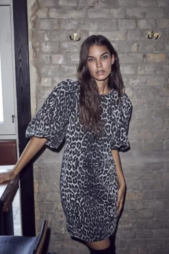 Leocc Crop Puff Dress 36383 Kjoler