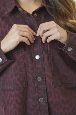 Clearance Leocc Denim Crop Shirt 35931 Bluser & Skjorter