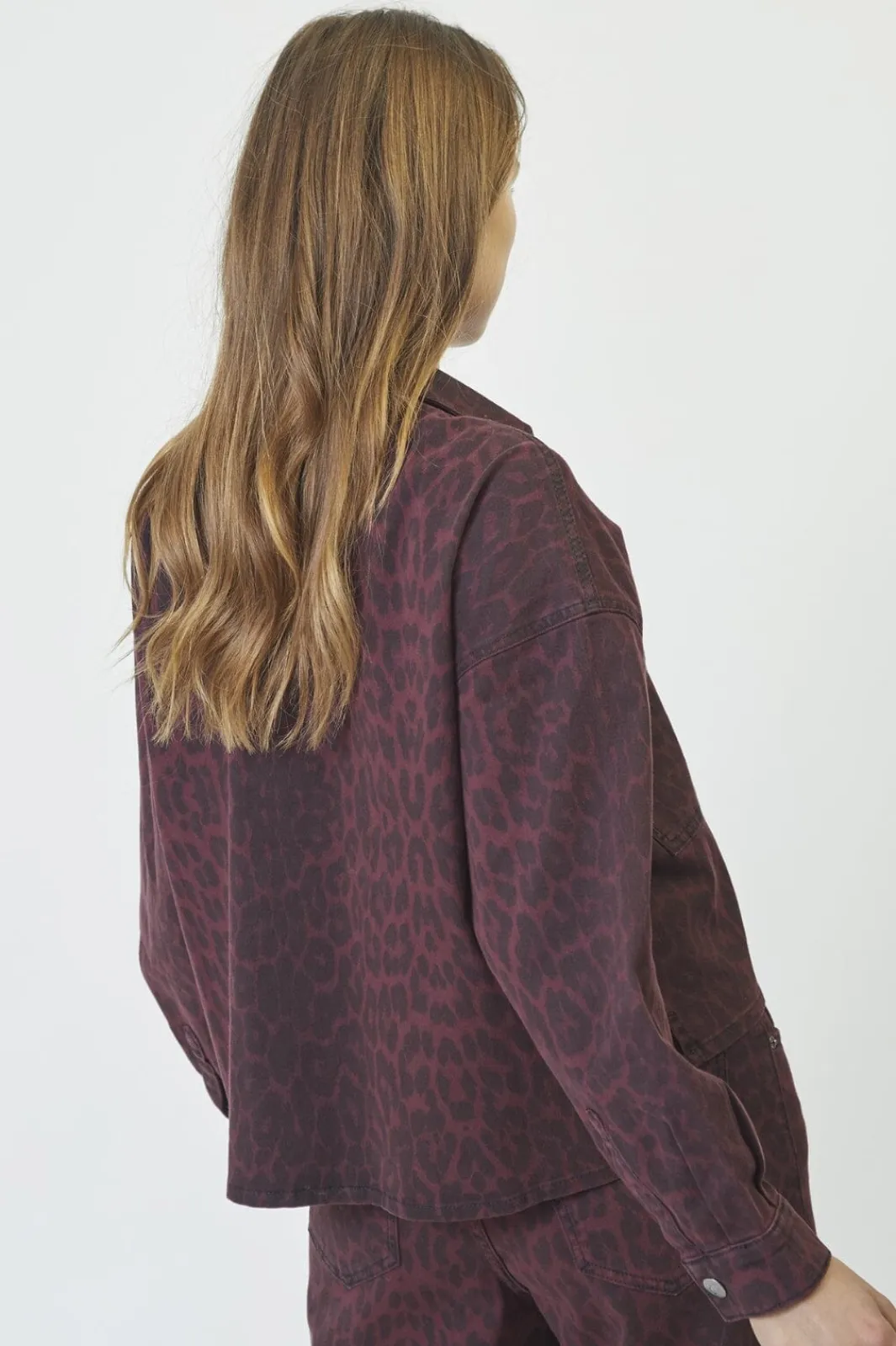 Clearance Leocc Denim Crop Shirt 35931 Bluser & Skjorter