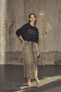 Co´Couture Nederdele<Leocc Denim Slit Skirt 34110