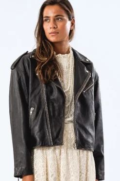 New Lilll Leather Jacket Overtøj & Jakker