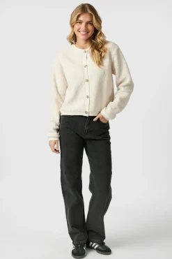 Clearance Limo Fluffy Knit Cardigan 161963 Cardigans|Ammevenligt Tøj