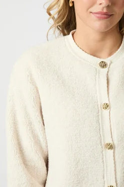 Clearance Limo Fluffy Knit Cardigan 161963 Cardigans|Ammevenligt Tøj