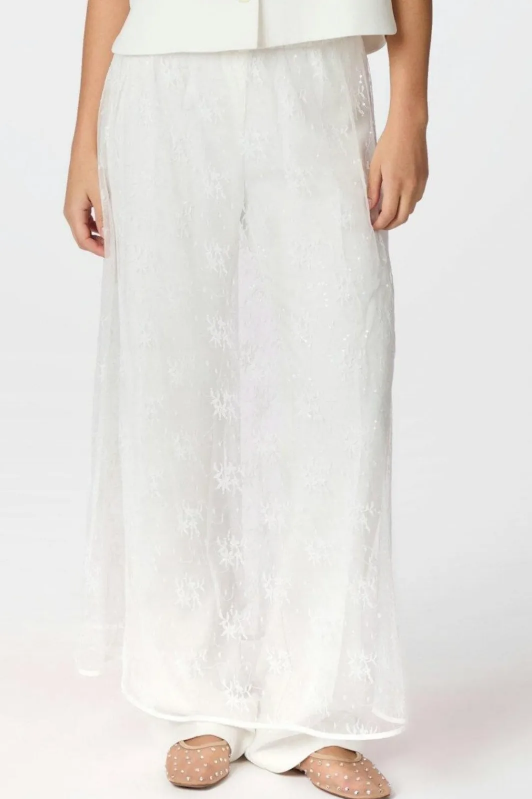 Outlet Loreta Lace Sequins Skirt 164611 Nederdele