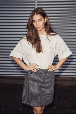Haute L'Amitié Nederdele<Lou Stripe Belt Skirt HL10174