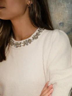 Outlet Maia Stone Knit Blouse 162914 Strik|Bluser & Skjorter