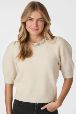 Outlet Maia Stone Knit Blouse 162914 Strik|Bluser & Skjorter