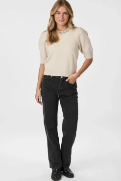 Outlet Maia Stone Knit Blouse 162914 Strik|Bluser & Skjorter