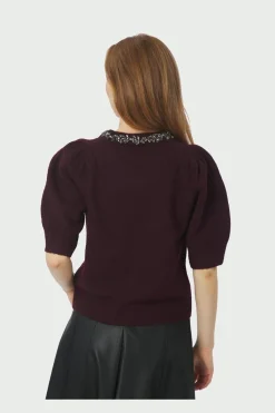 Neo Noir Strik|Bluser & Skjorter<Maia Stone Knit Blouse 162914