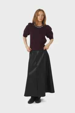 Neo Noir Strik|Bluser & Skjorter<Maia Stone Knit Blouse 162914