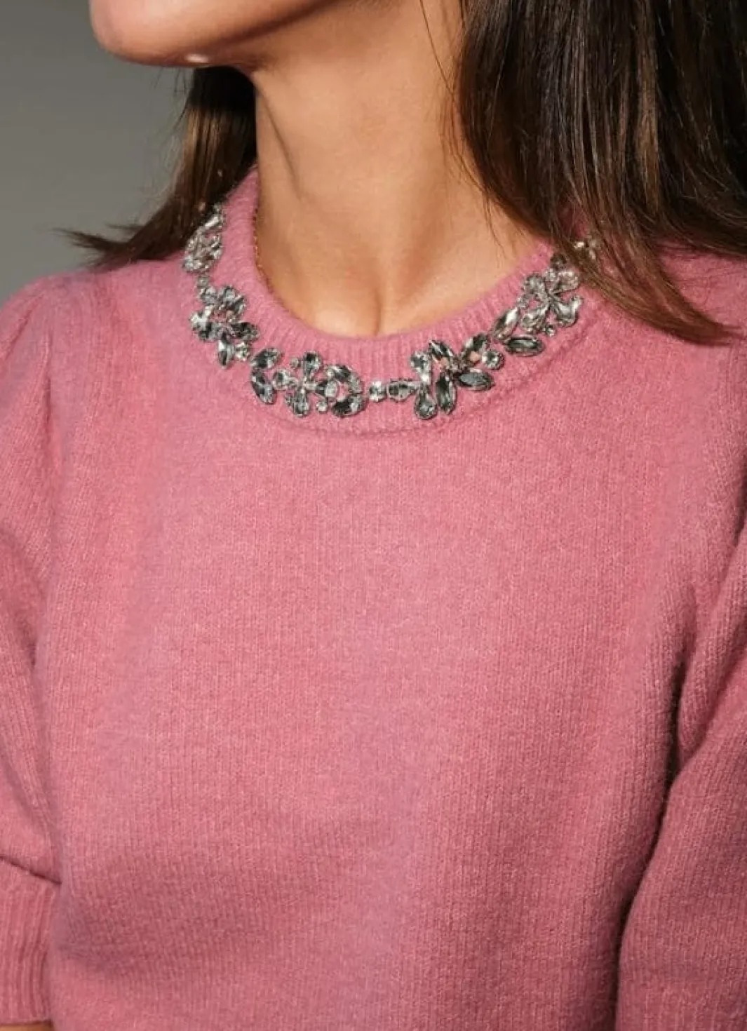Neo Noir Strik|Bluser & Skjorter<Maia Stone Knit Blouse 162914