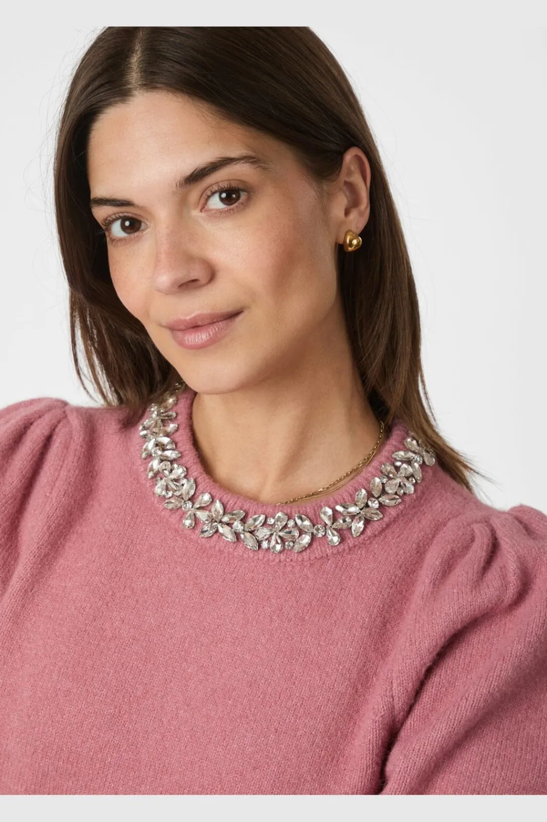 Neo Noir Strik|Bluser & Skjorter<Maia Stone Knit Blouse 162914