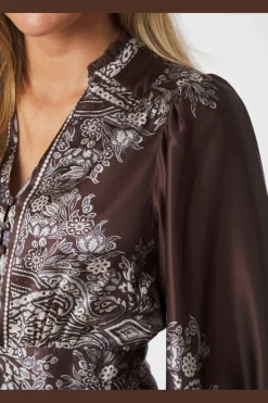 Sale Malfida Paisley Border Dress 166210 Kjoler