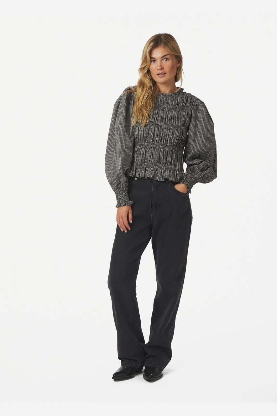 Neo Noir Bluser & Skjorter<Marcia Check Blouse 166893