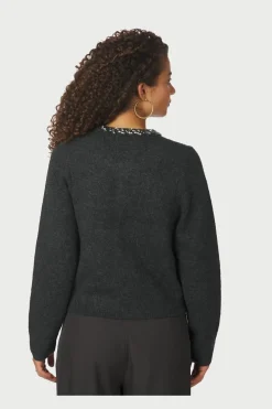 Hot Marie Stone Knit Cardigan 163850 Cardigans|Ammevenligt Tøj