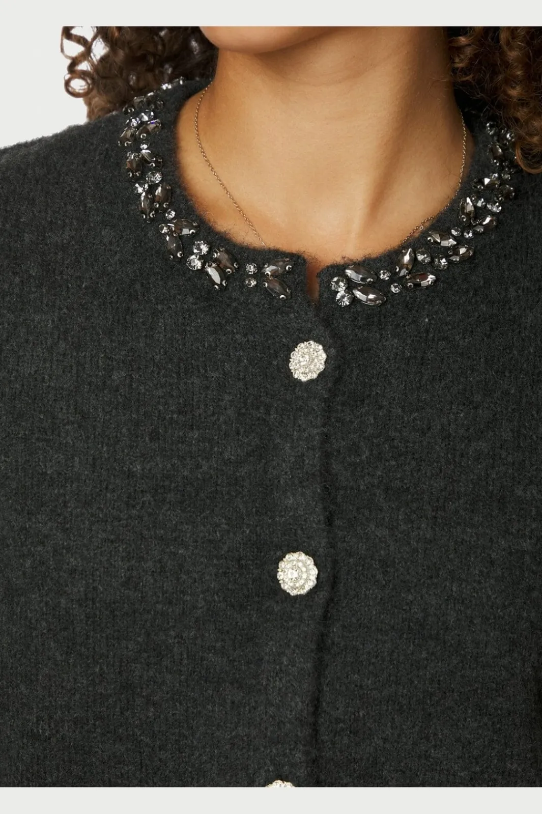 Hot Marie Stone Knit Cardigan 163850 Cardigans|Ammevenligt Tøj