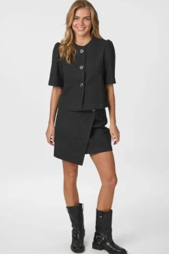 Neo Noir Sæt 🛍️|Nederdele<Marisi Herringbone Skirt 165687