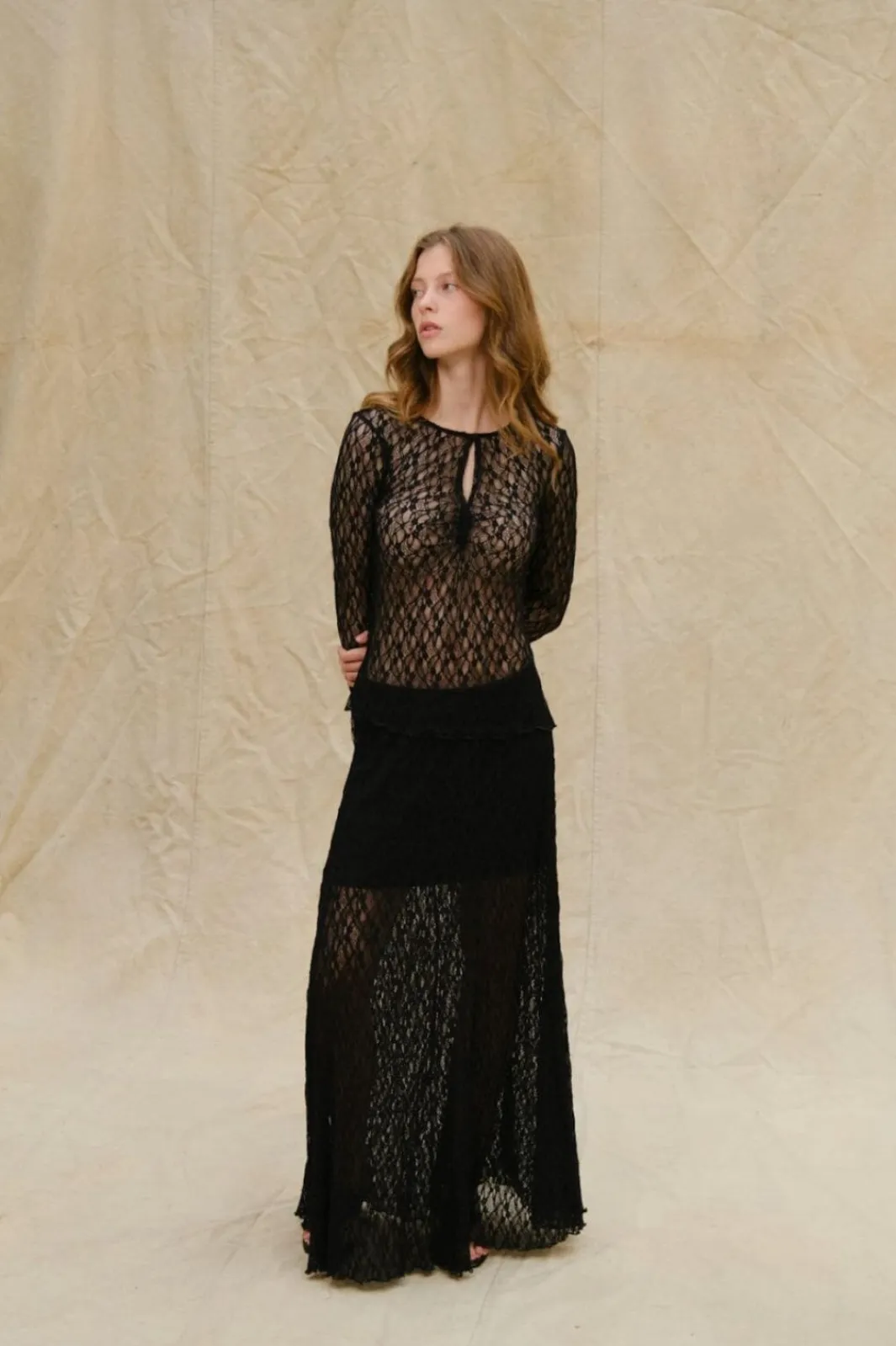 Neo Noir Sæt 🛍️|Nederdele<Mariya Lace Skirt 165926