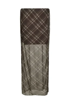Outlet Marlise Check Mesh Skirt 167207 Nederdele