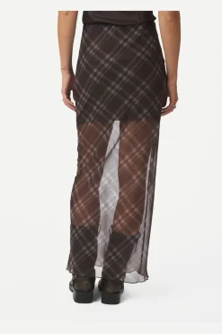 Outlet Marlise Check Mesh Skirt 167207 Nederdele