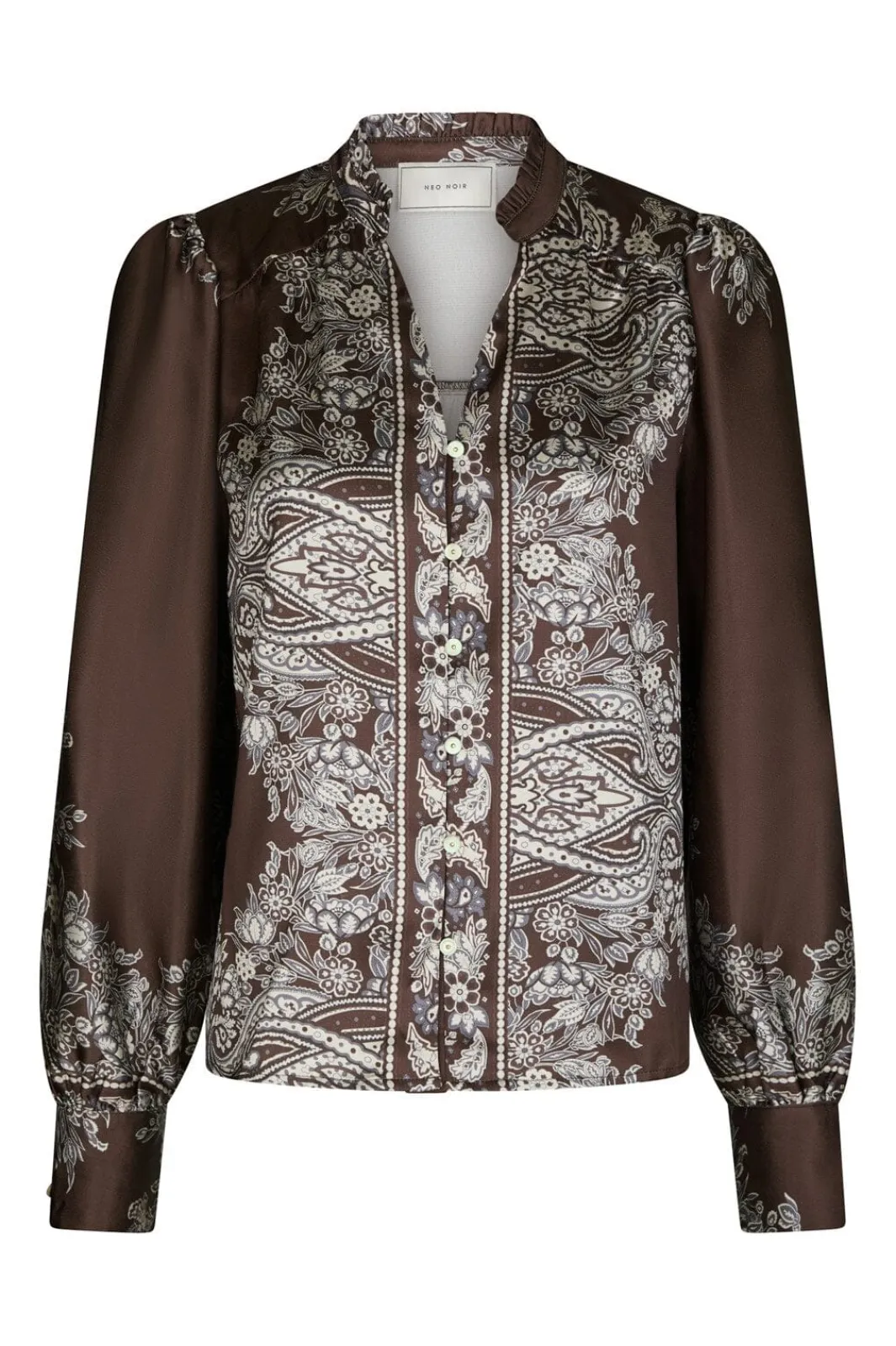 Hot Massima Paisley Border Blouse 160960 Sæt 🛍️|Bluser & Skjorter