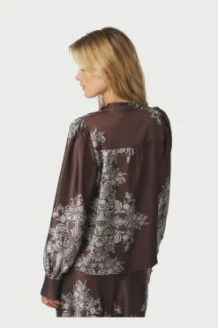 Hot Massima Paisley Border Blouse 160960 Sæt 🛍️|Bluser & Skjorter