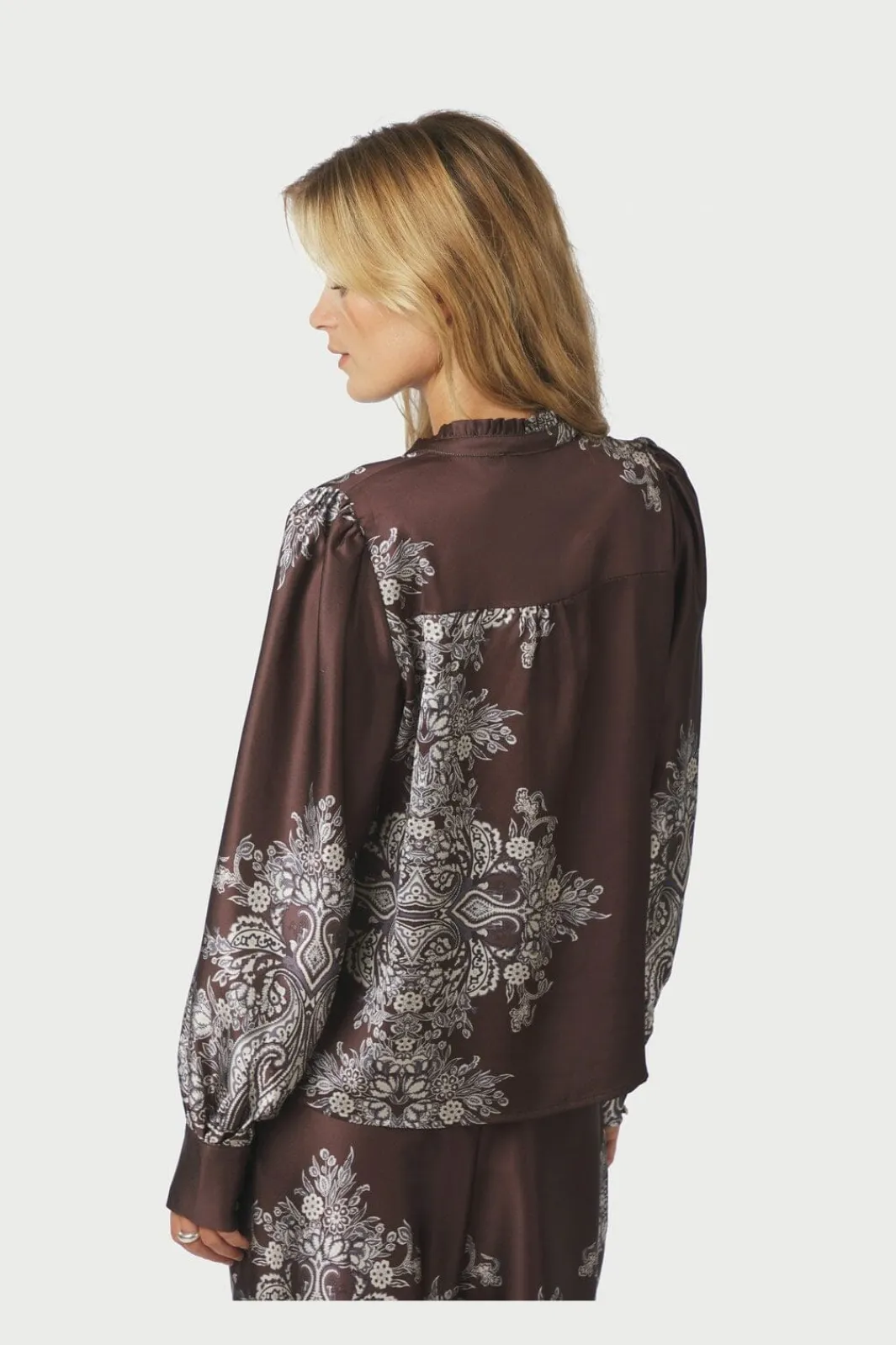 Hot Massima Paisley Border Blouse 160960 Sæt 🛍️|Bluser & Skjorter