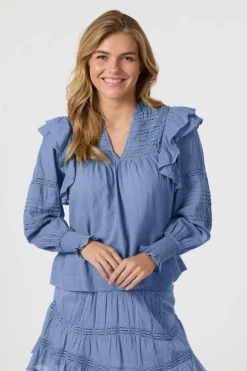 Neo Noir Bluser & Skjorter<Mauri S Voile Blouse 164698