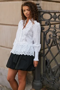 New Maviana Emb Blouse Bluser & Skjorter