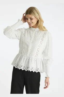 New Maviana Emb Blouse Bluser & Skjorter