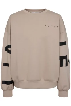 Haute L'Amitié Sweatsæt & Comfy Wear|Bluser & Skjorter<Maxi Split Logo Sweat HL10413