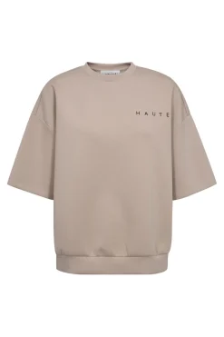 Haute L'Amitié Sweatsæt & Comfy Wear|Bluser & Skjorter<Maxi Split Ss Logo Sweat HL10461