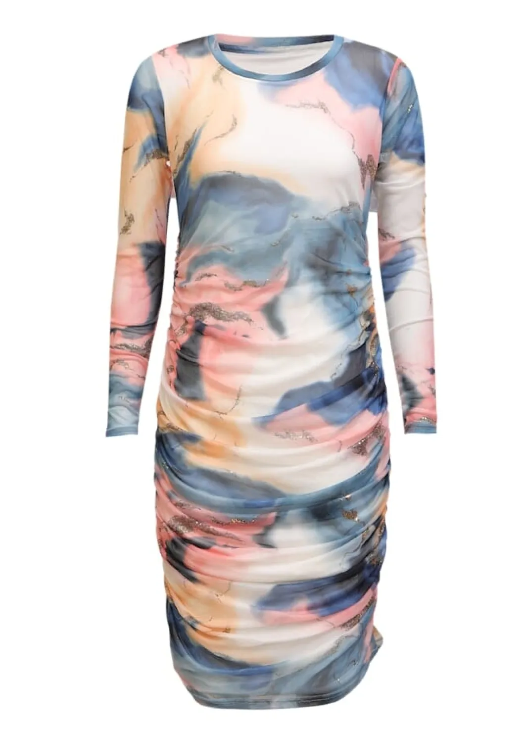 Liberte Kjoler<Mesh Ls Long Dress 22219