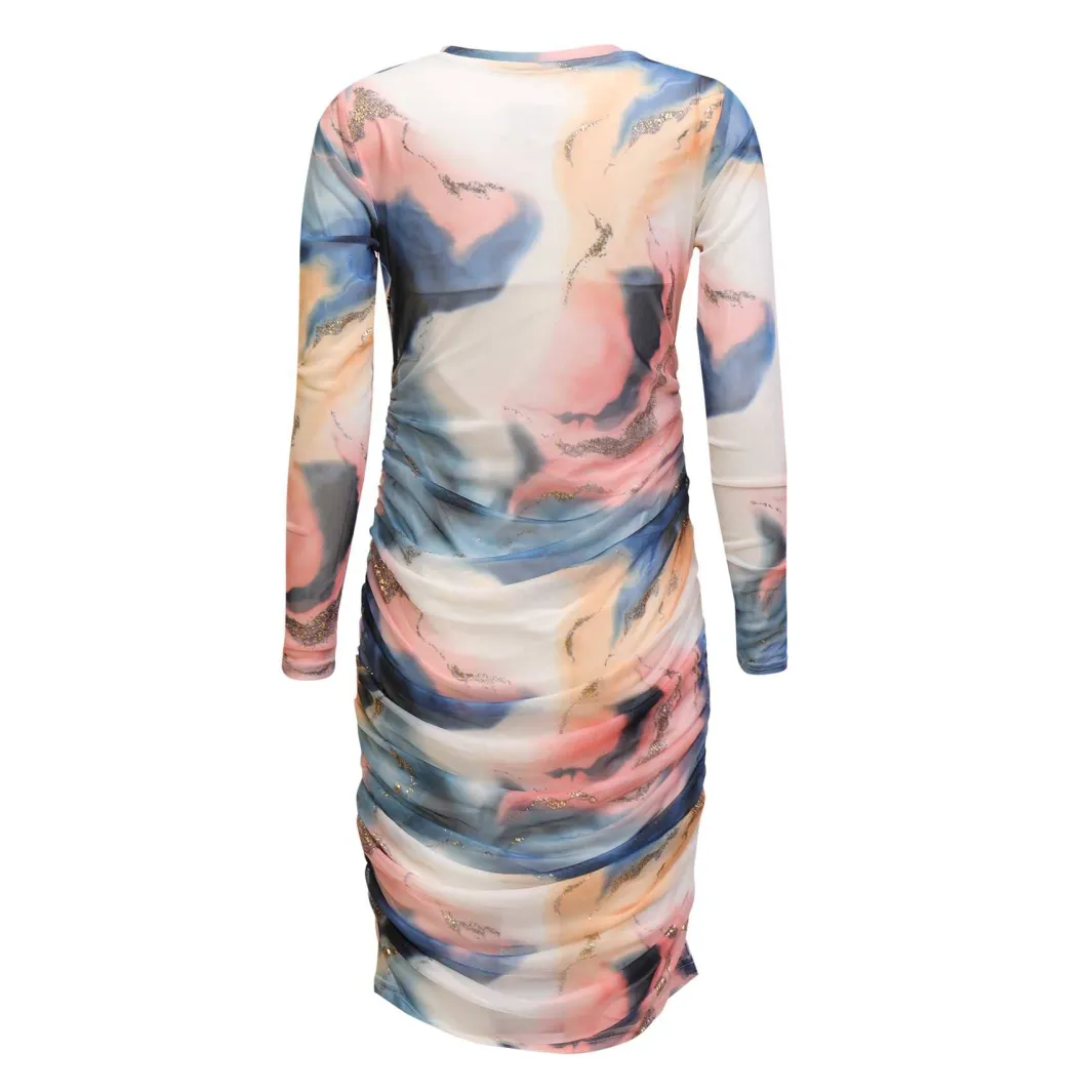 Liberte Kjoler<Mesh Ls Long Dress 22219