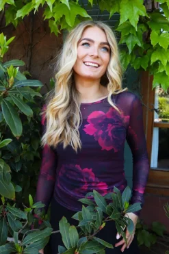 Mesh-Ls-Tshirt 22065 Bluser & Skjorter