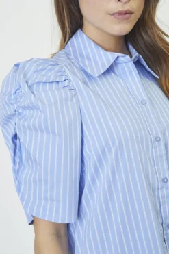 Co´Couture Bluser & Skjorter|Ammevenligt Tøj<Micacc Stripe Ss Shirt Dress 36551