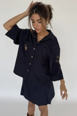 Continue Bluser & Skjorter<Mili Pinstripe Patch 14999