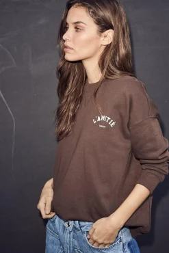 Haute L'Amitié Bluser & Skjorter|Sweatsæt & Comfy Wear<Mini Curve Logo Sweat HL10022