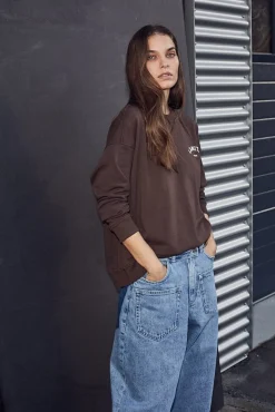 Haute L'Amitié Bluser & Skjorter|Sweatsæt & Comfy Wear<Mini Curve Logo Sweat HL10022