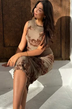 Discount Miraic Mesh Dress A23766 Kjoler