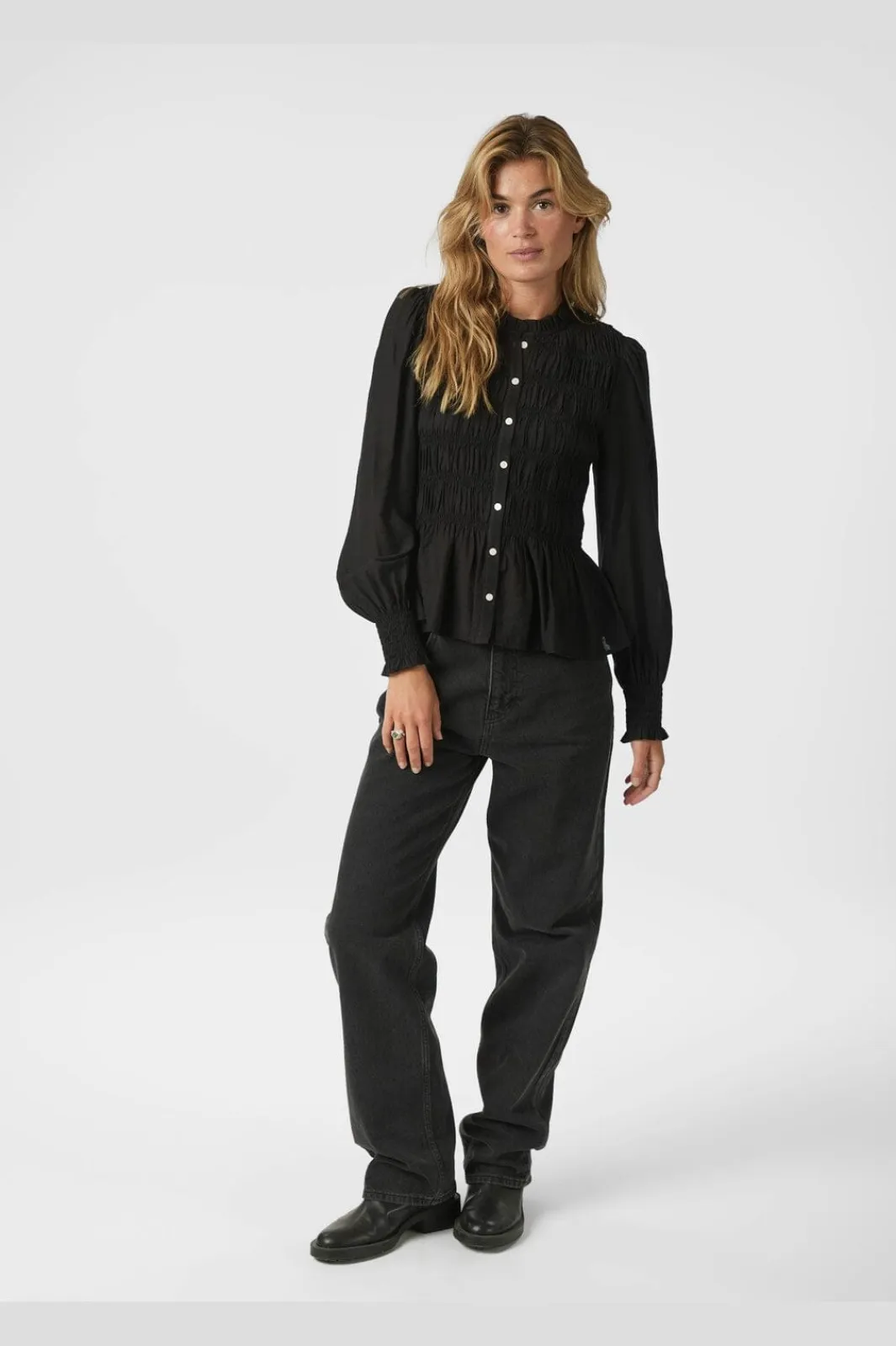 Neo Noir Bluser & Skjorter|Ammevenligt Tøj<Mocca Smock Blouse 166155