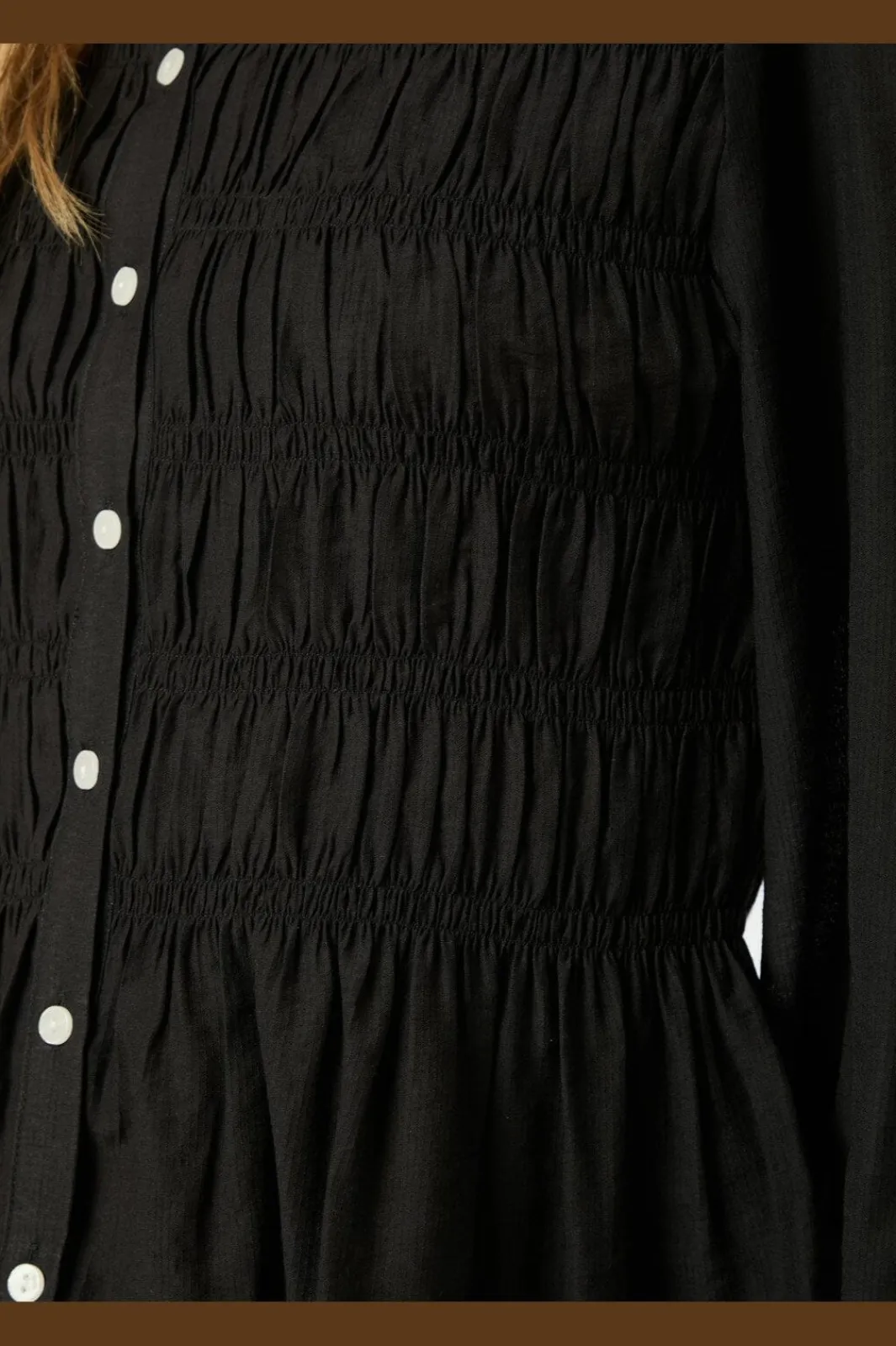 Neo Noir Bluser & Skjorter|Ammevenligt Tøj<Mocca Smock Blouse 166155