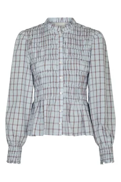 Neo Noir Bluser & Skjorter|Ammevenligt Tøj<Mocca Smock Check Blouse 166900