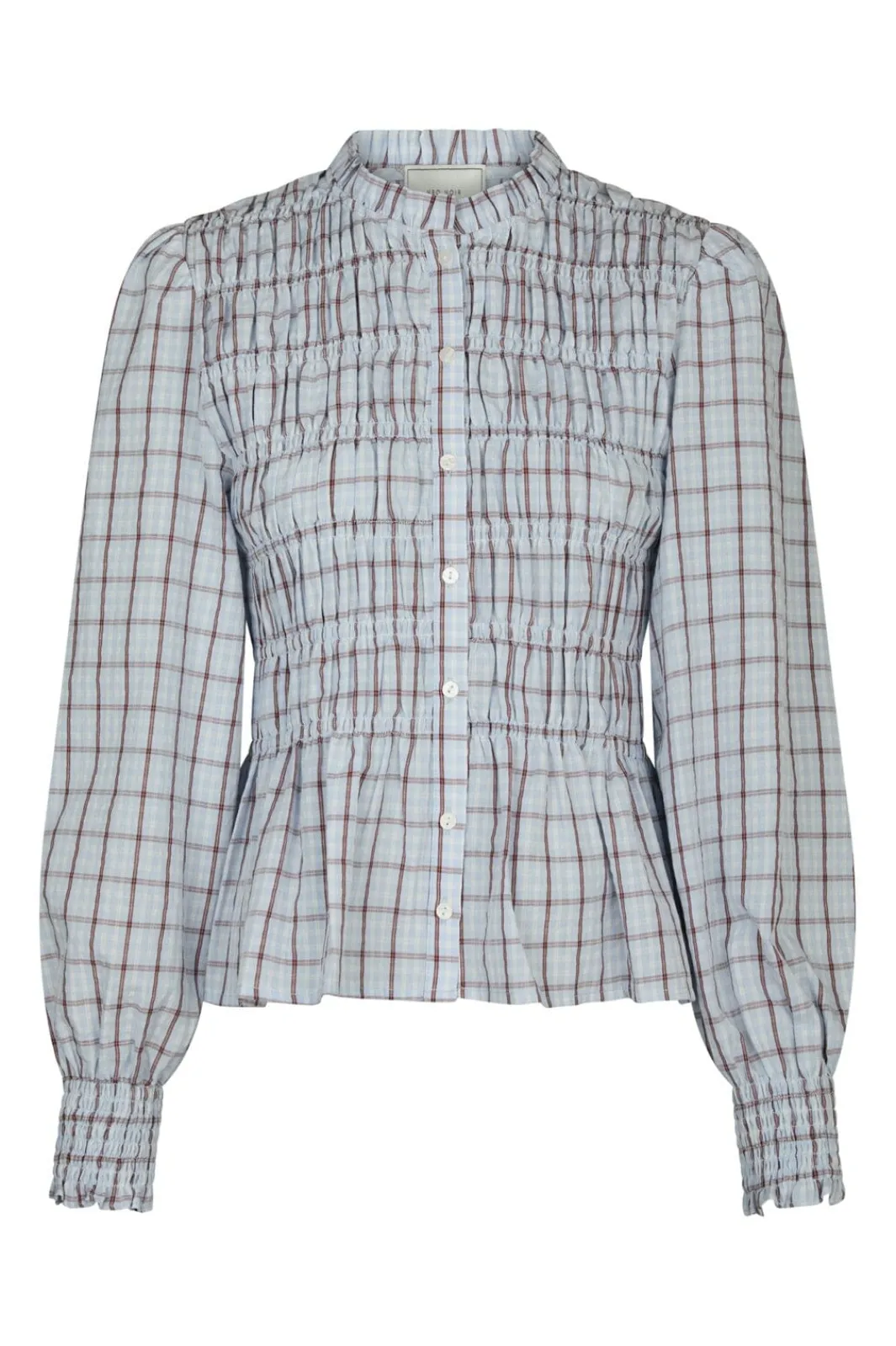 Neo Noir Bluser & Skjorter|Ammevenligt Tøj<Mocca Smock Check Blouse 166900