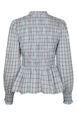 Neo Noir Bluser & Skjorter|Ammevenligt Tøj<Mocca Smock Check Blouse 166900