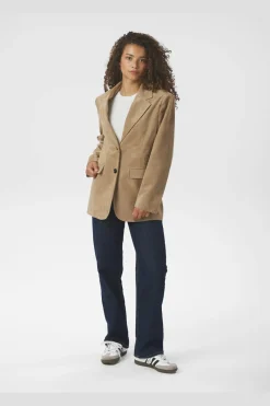 Hot Namy Imitated Suede Blazer 164548 Blazere