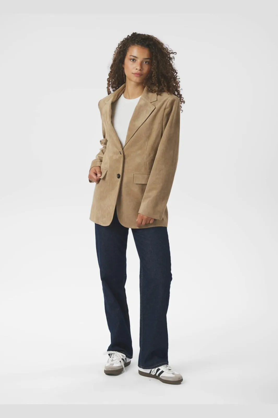 Hot Namy Imitated Suede Blazer 164548 Blazere