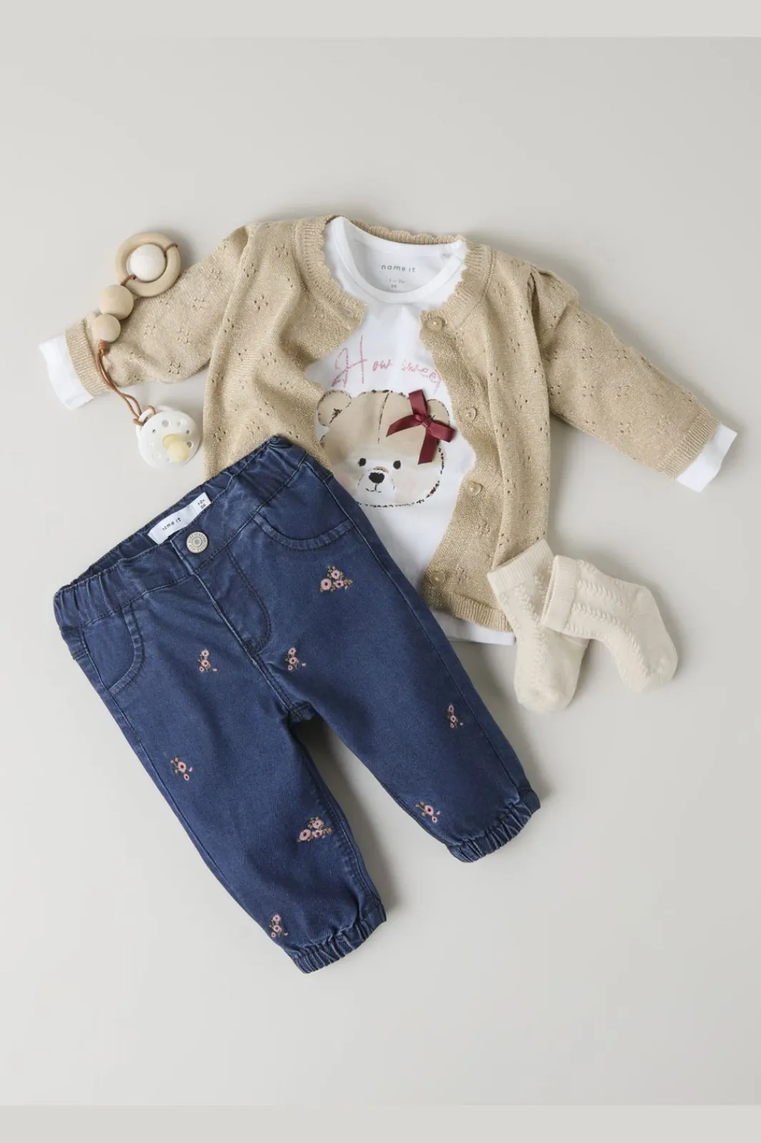 Børn Name It Bukser & Leggings<Nbfrose Shaped Emb Jeans 5321-Yb H
